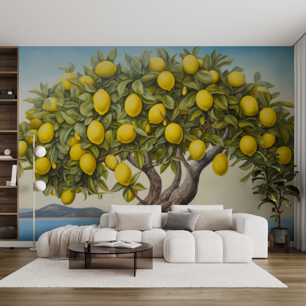 A lemon tree with fruits on it A lemon tree with fruits on it