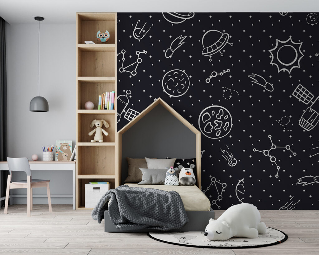 A pattern of space objects A pattern of space objects