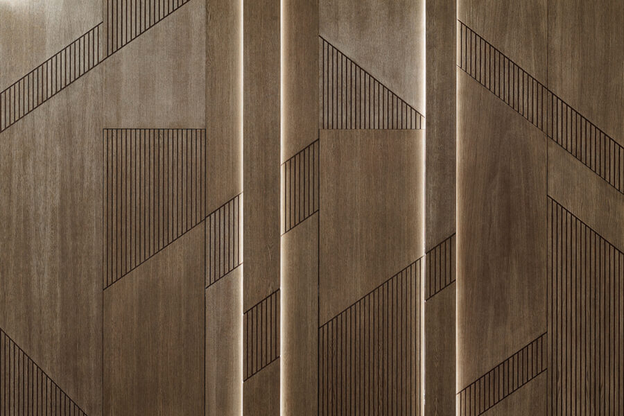 Fototapety Elegantný geometrický dizajn na drevených paneloch. - Image 8