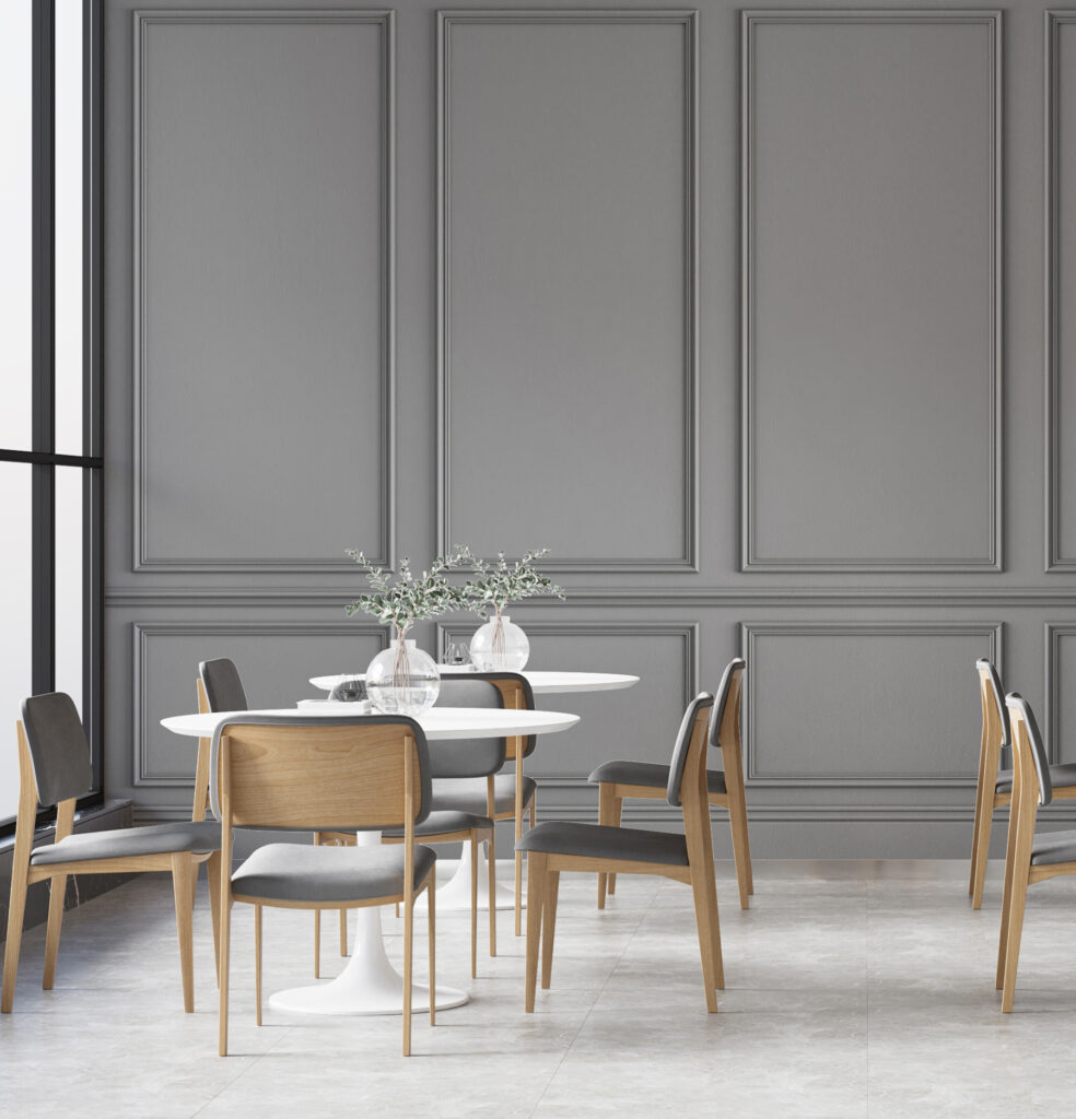 A wall with white panels A wall with white panels