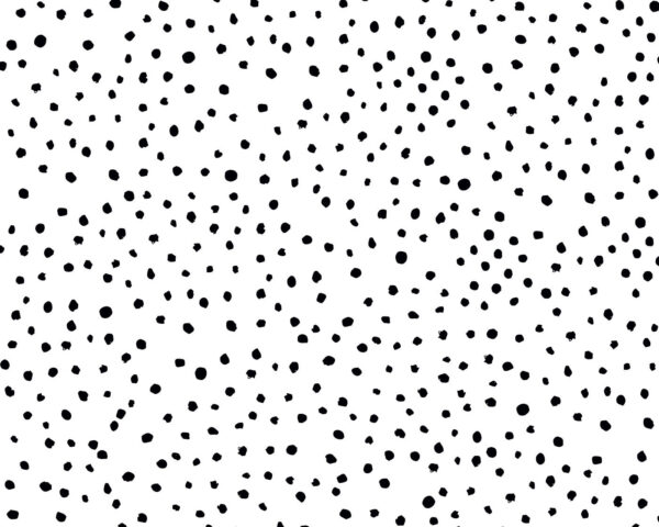 A black and white background with small black dots