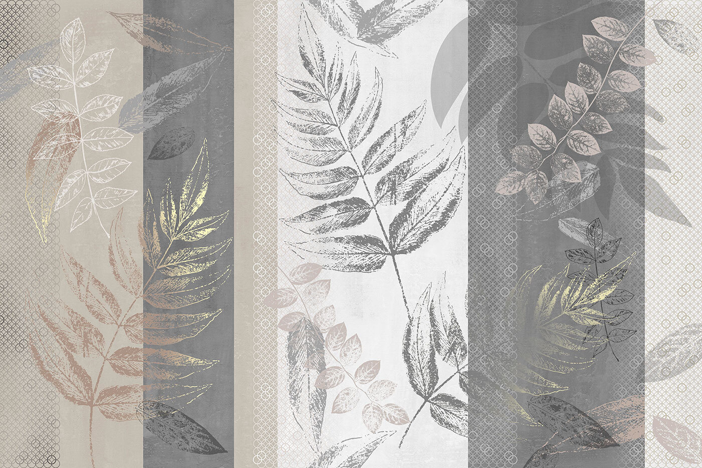Botanical patterns in muted tones
