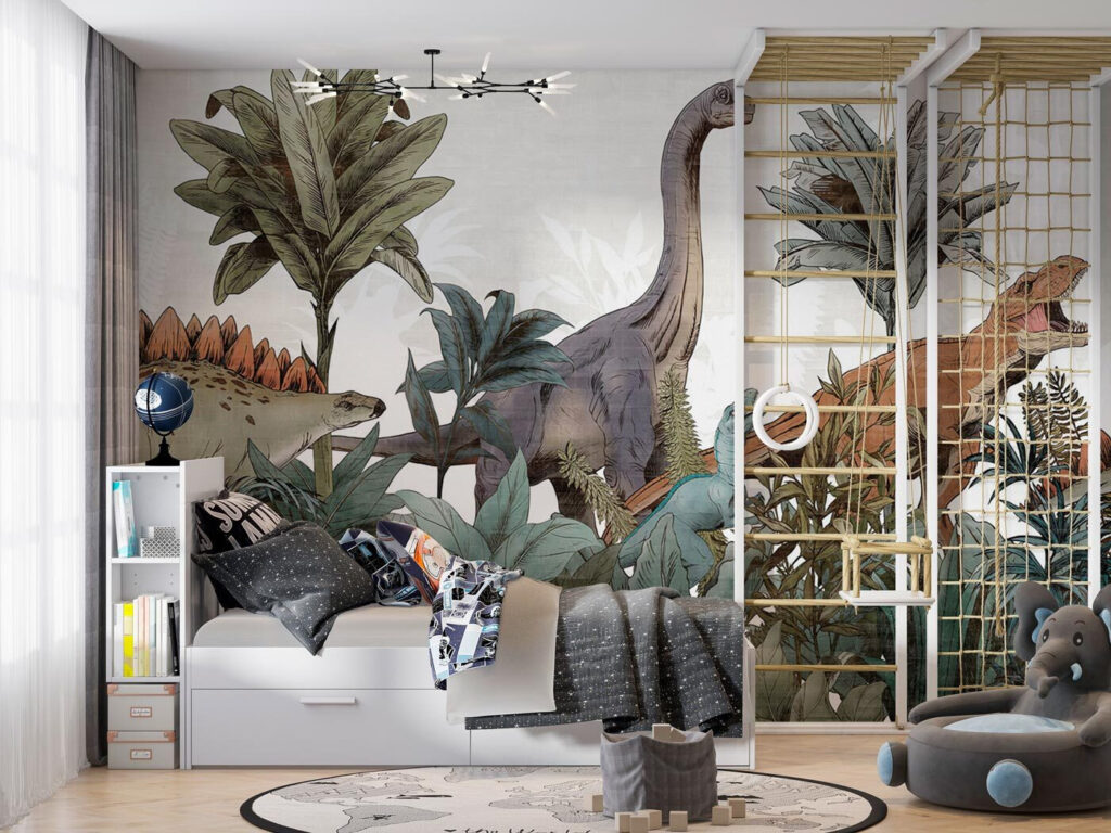 Group of dinosaurs in a jungle Group of dinosaurs in a jungle