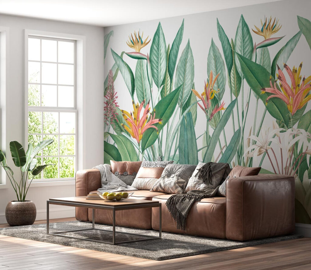 Vibrant tropical foliage in harmony