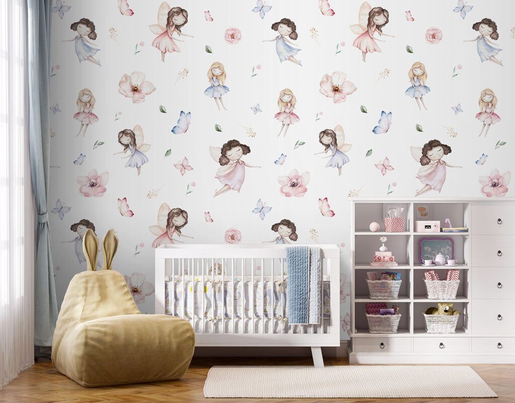 Pattern of fairies and butterflies Pattern of fairies and butterflies