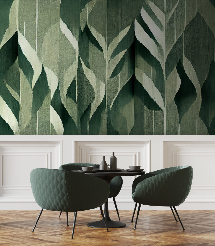 Intricate leaves in soothing green hues Intricate leaves in soothing green hues