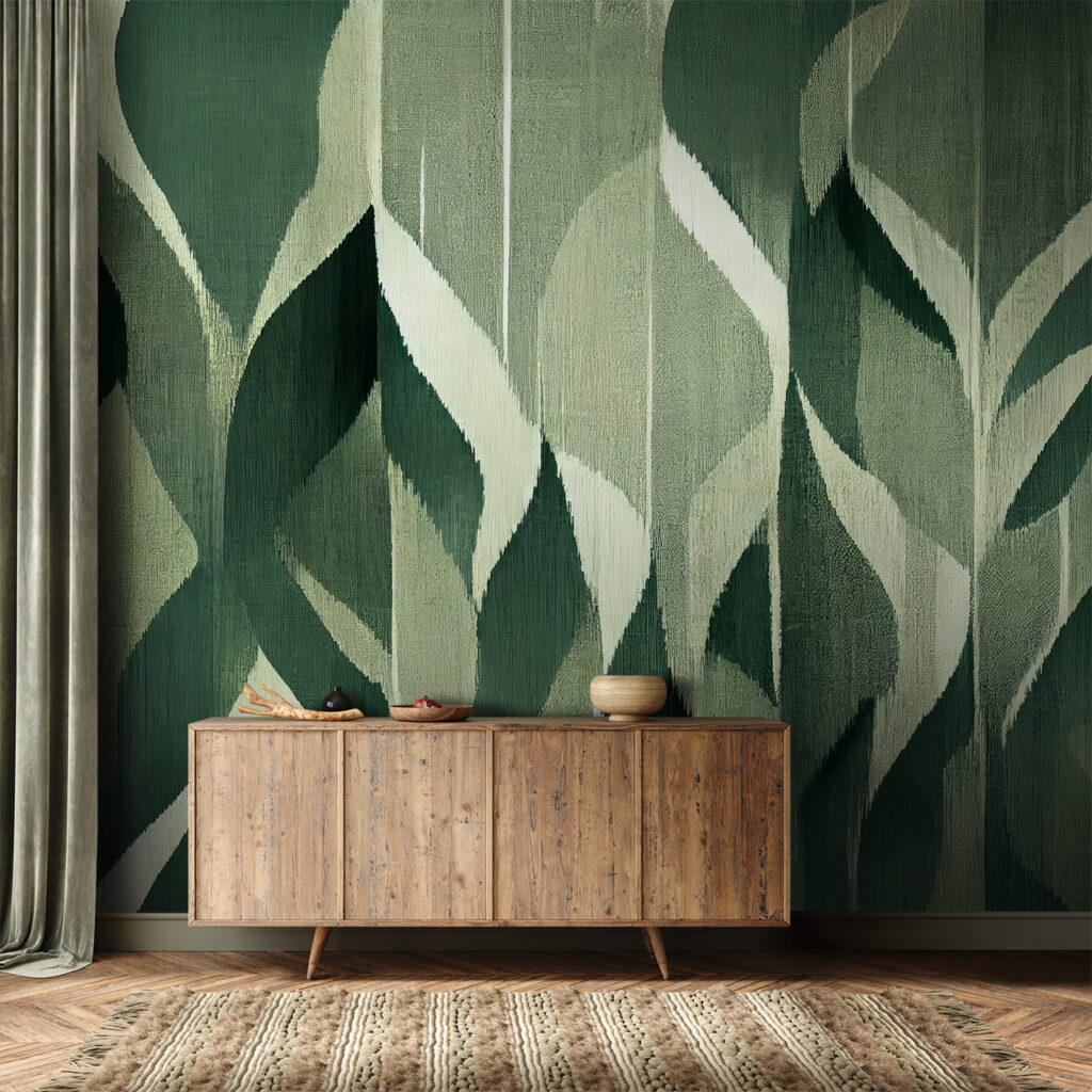 Intricate leaves in soothing green hues Intricate leaves in soothing green hues