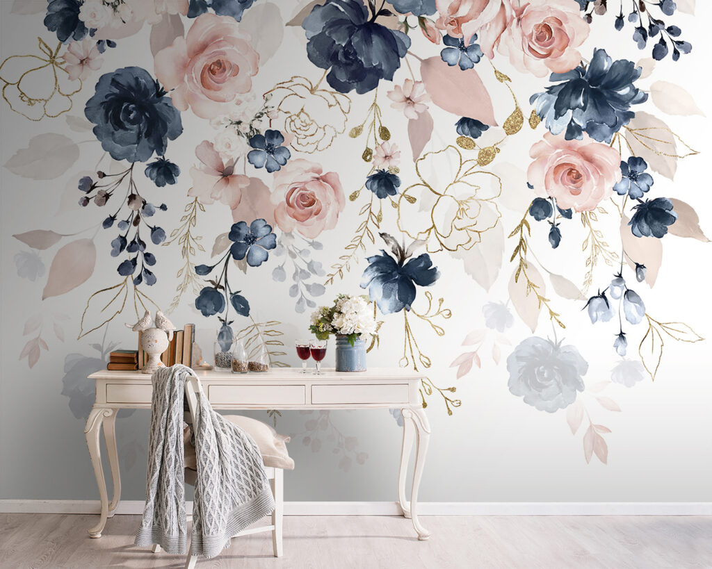 Delicate floral arrangement in pastel hues