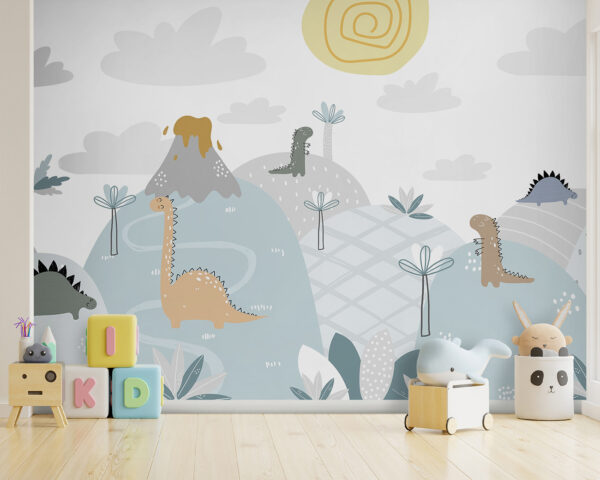 Karikatúra dinosaurov na kopci Karikatúra dinosaurov na kopci