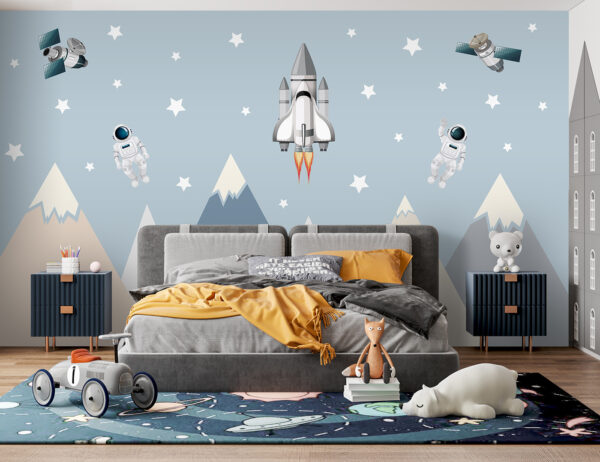 Raketoplán a astronaut na oblohe Raketoplán a astronaut na oblohe