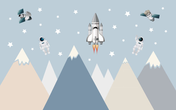 Raketoplán a astronaut na oblohe Raketoplán a astronaut na oblohe