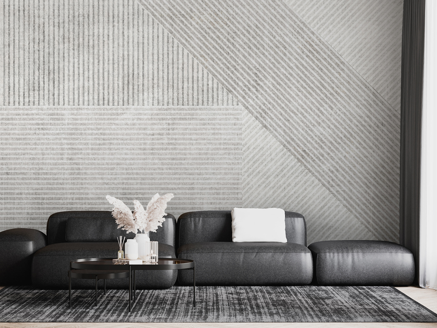 White and gray striped pattern White and gray striped pattern