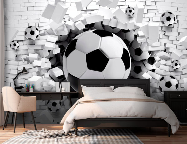 Futbalová lopta prerážajúca tehlovú stenu u96315pir1 600x462 - Futbalová lopta prerážajúca tehlovú stenu
