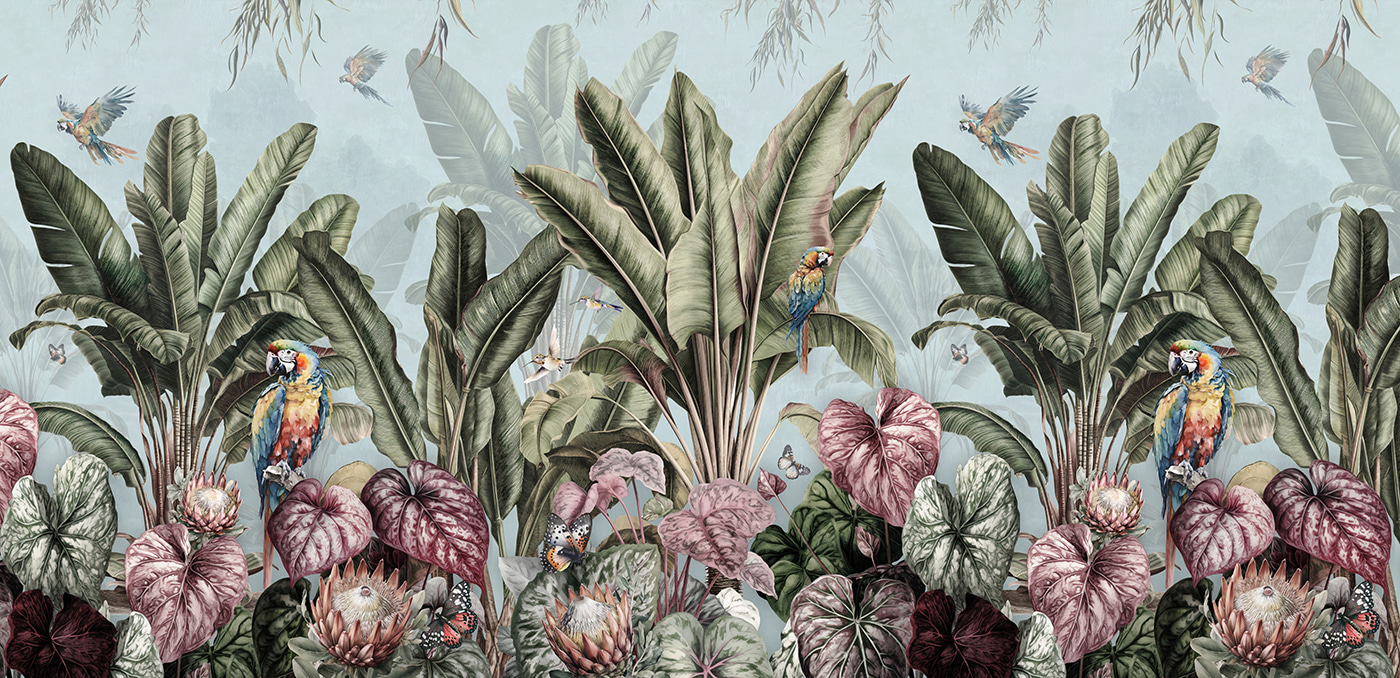 Tapety s tropickými rastlinami a vtákmi u96259p - Tapety s tropickými rastlinami a vtákmi - tegory