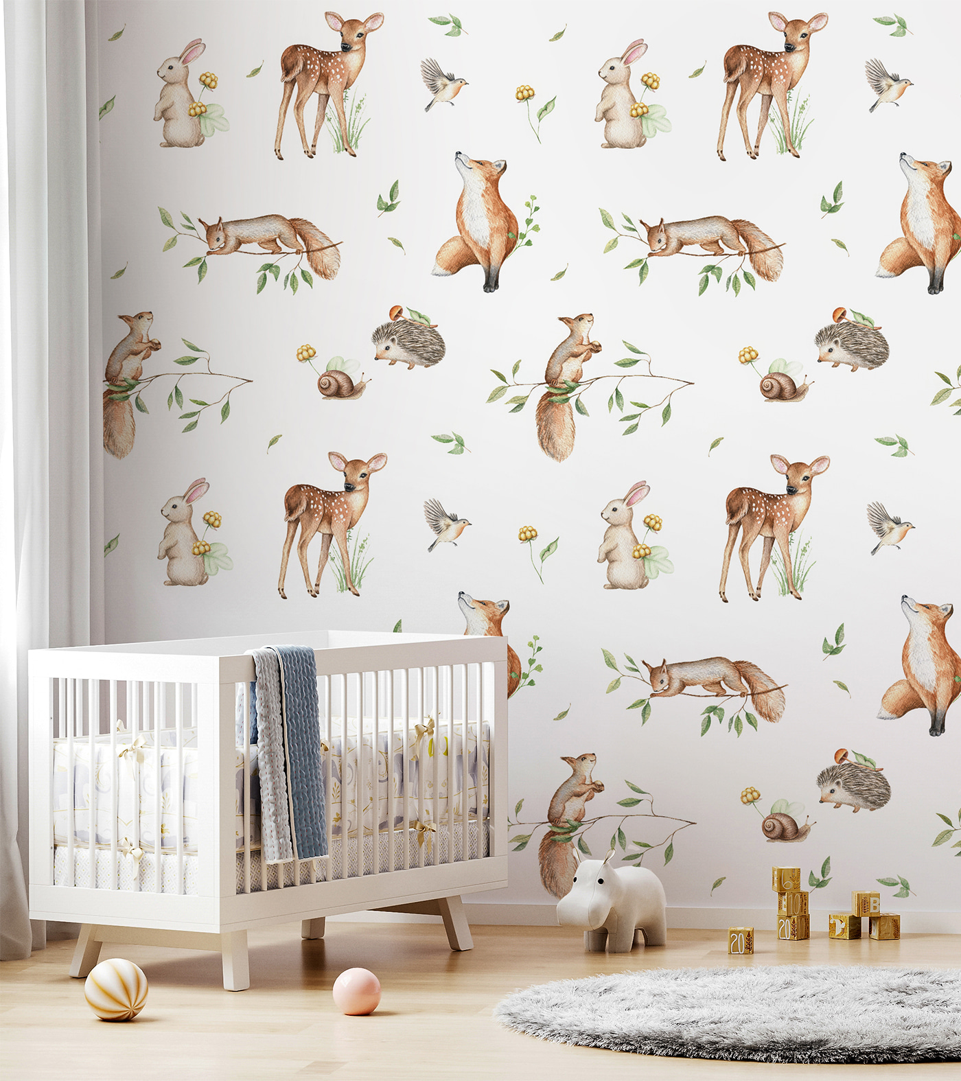 A pattern of animals and plants A pattern of animals and plants