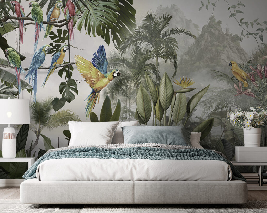 Group of birds in a forest Group of birds in a forest