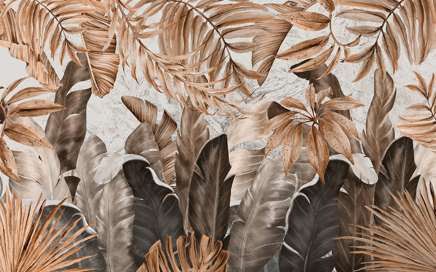 Tropical leaves in earthy tones Tropical leaves in earthy tones