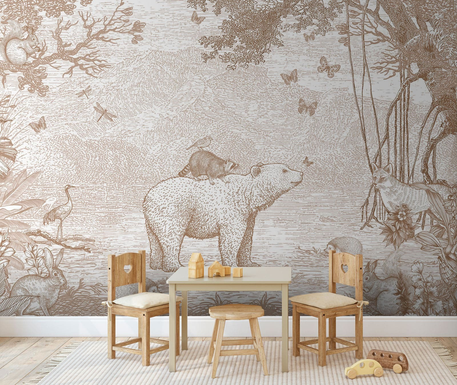 Medveď a zvieratá v lese u95425pir1m - Medveď a zvieratá v lese