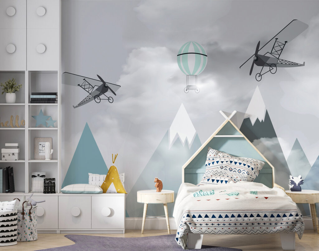 Helicopter flying over mountains Helicopter flying over mountains