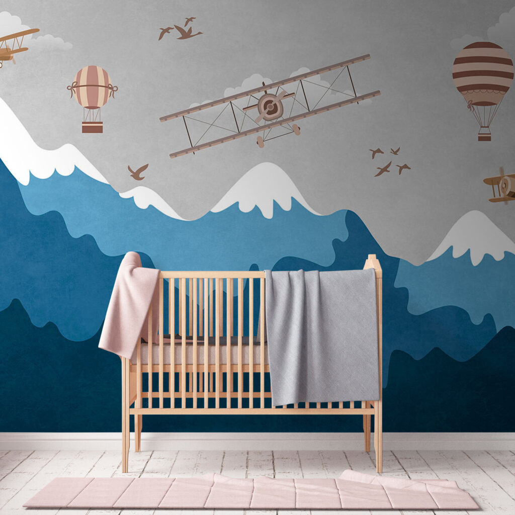 Plane flying over mountains Plane flying over mountains