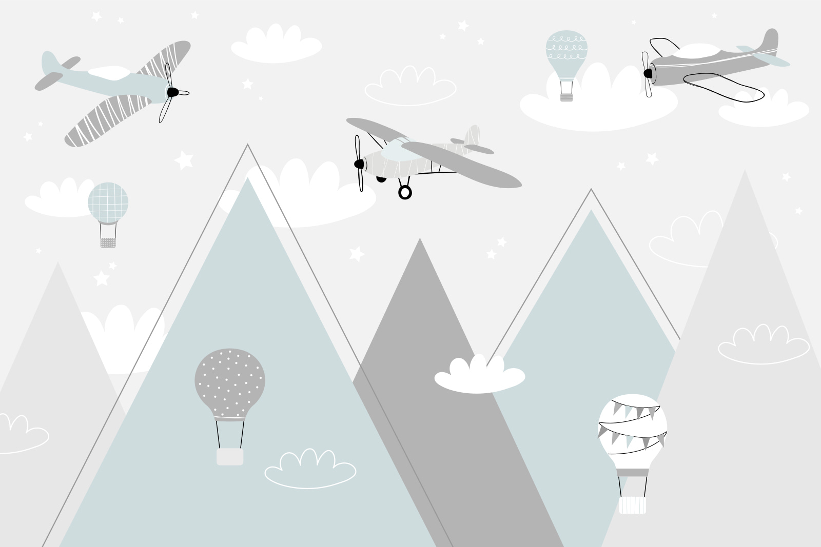 Wallpaper with airplanes and mountains Wallpaper with airplanes and mountains