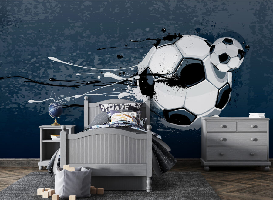 Futbalová lopta so striekancami farby
