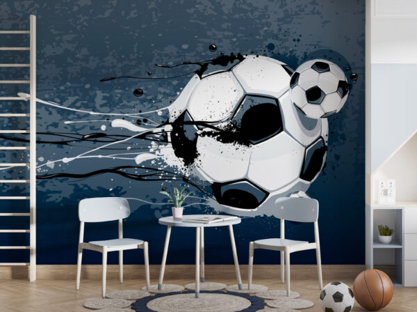 Futbalová lopta so striekancami farby Futbalová lopta so striekancami farby
