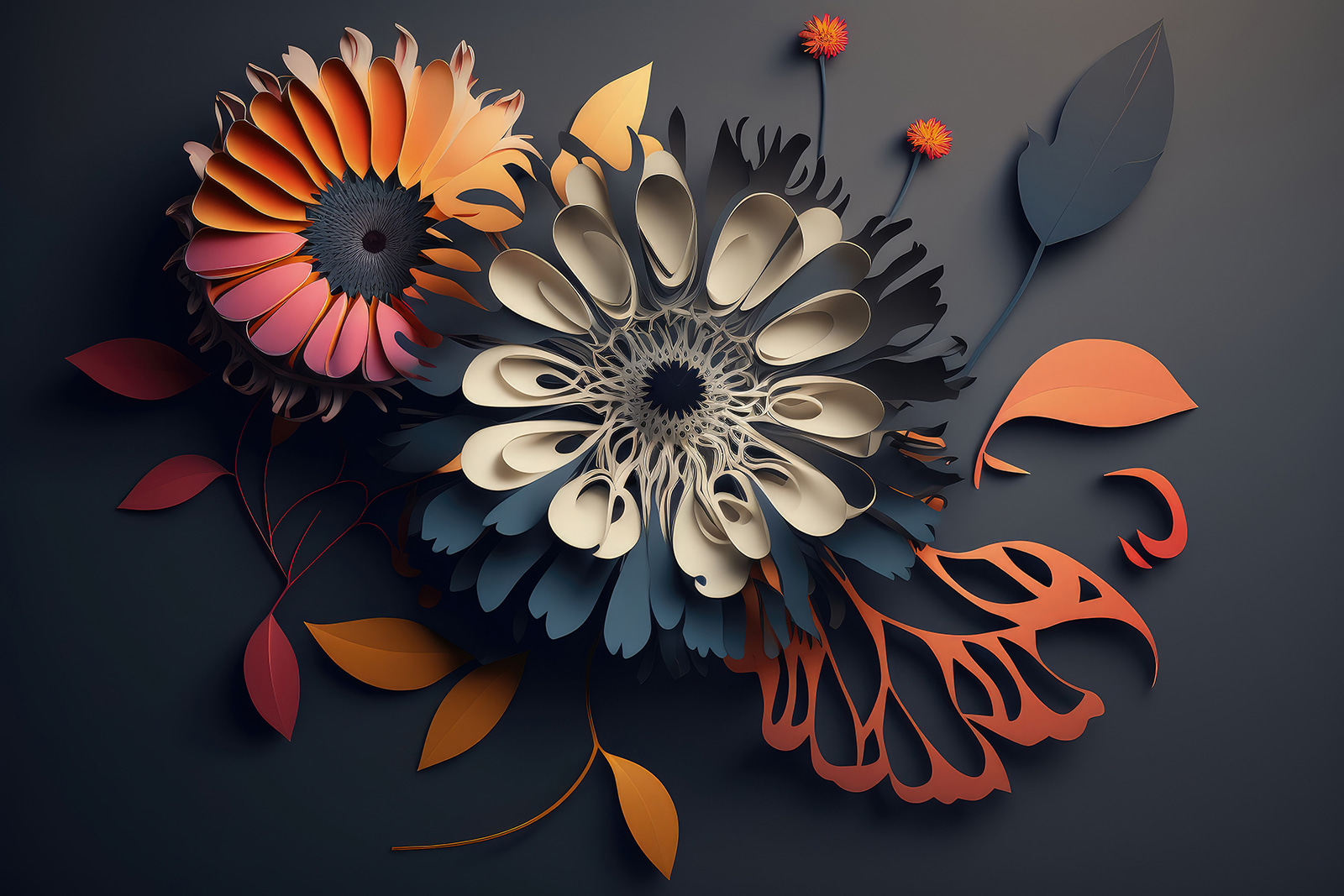 Papierové vystrihnuté kvety u94976p - Papierové vystrihnuté kvety - tegory