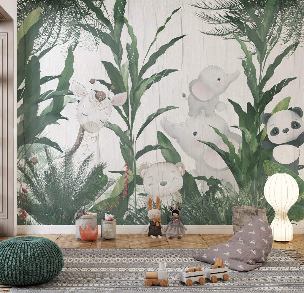 Group of animals in a forest Group of animals in a forest