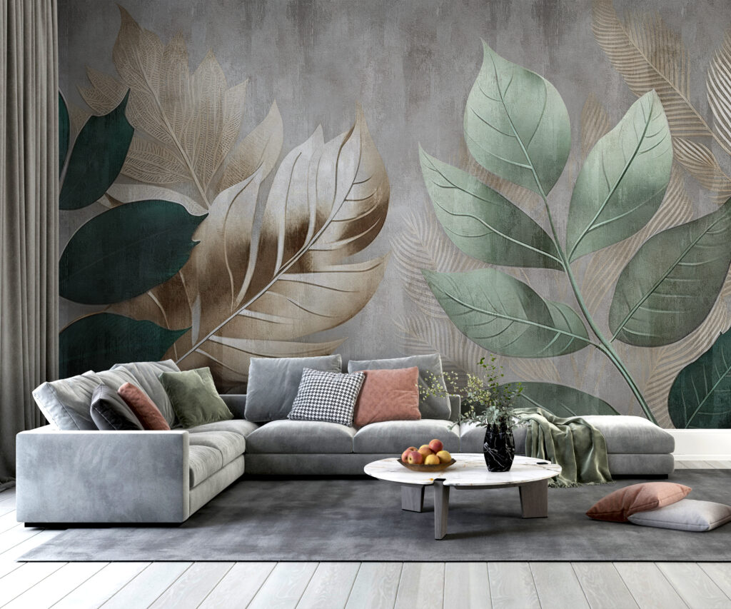 Elegant foliage against a textured background Elegant foliage against a textured background