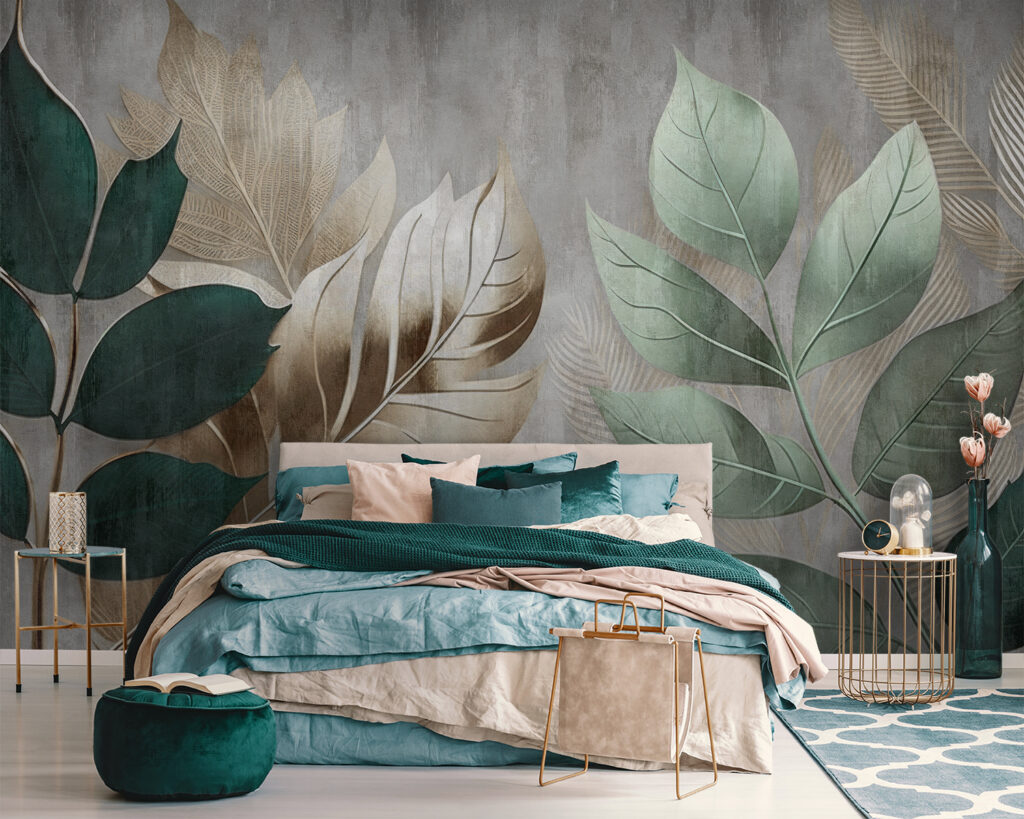 Elegant foliage against a textured background Elegant foliage against a textured background