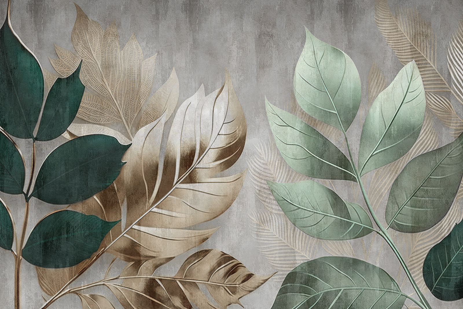 Elegant foliage against a textured background Elegant foliage against a textured background