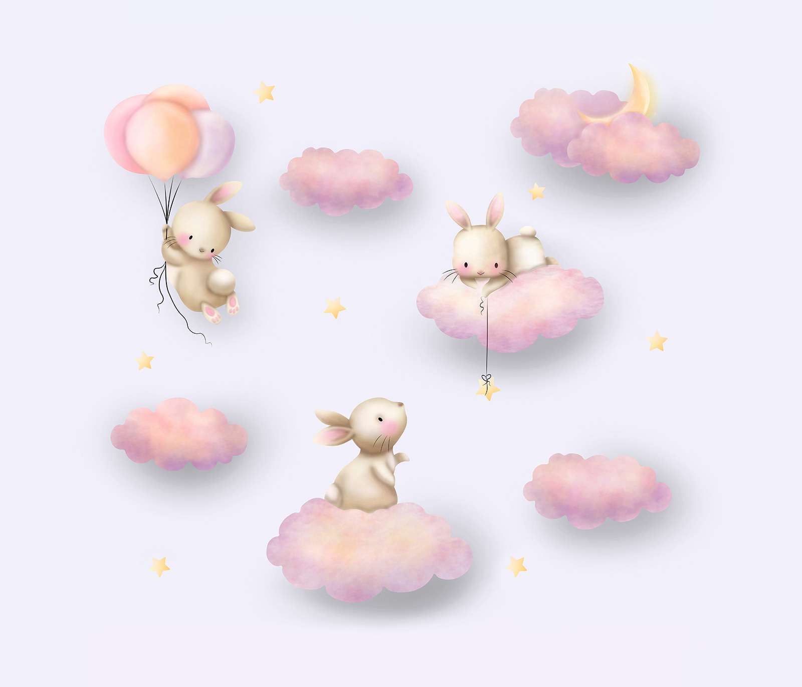 u94823p - Skupina králikov na oblakoch - tegory