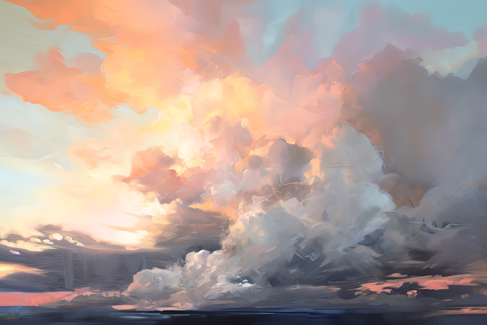 Colorful clouds in the sky Colorful clouds in the sky