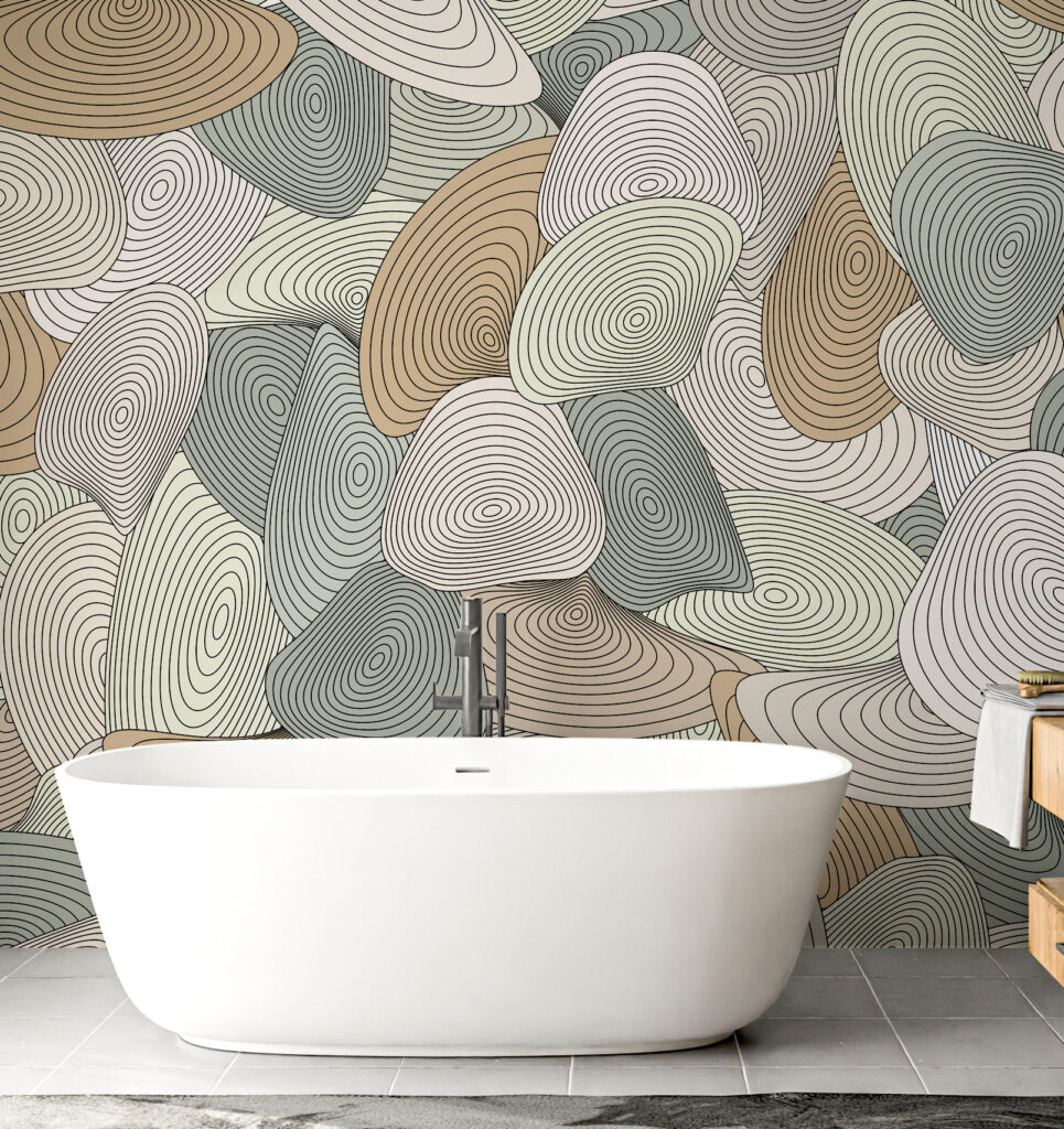 Pattern of spirals and lines