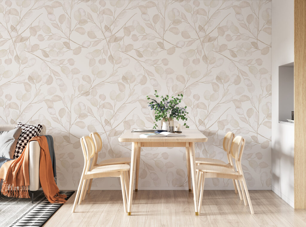 Pattern of white leaves Pattern of white leaves