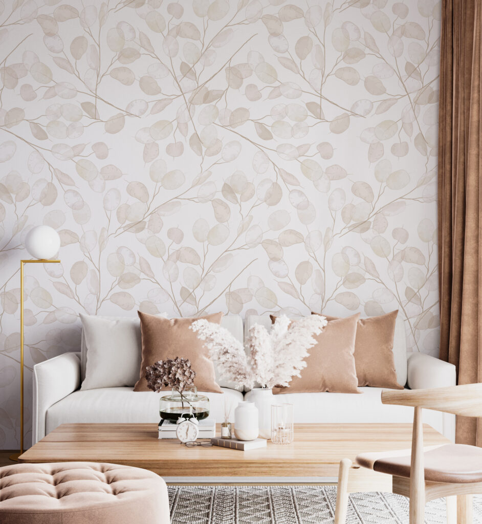 Pattern of white leaves Pattern of white leaves