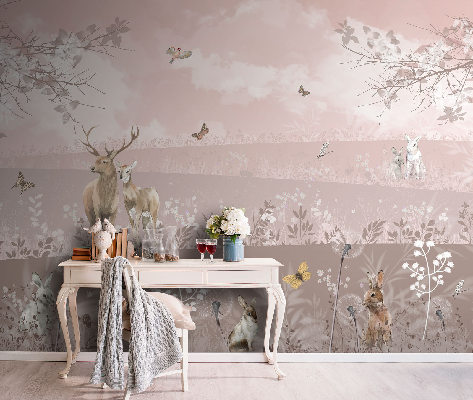 Group of animals in a field Group of animals in a field