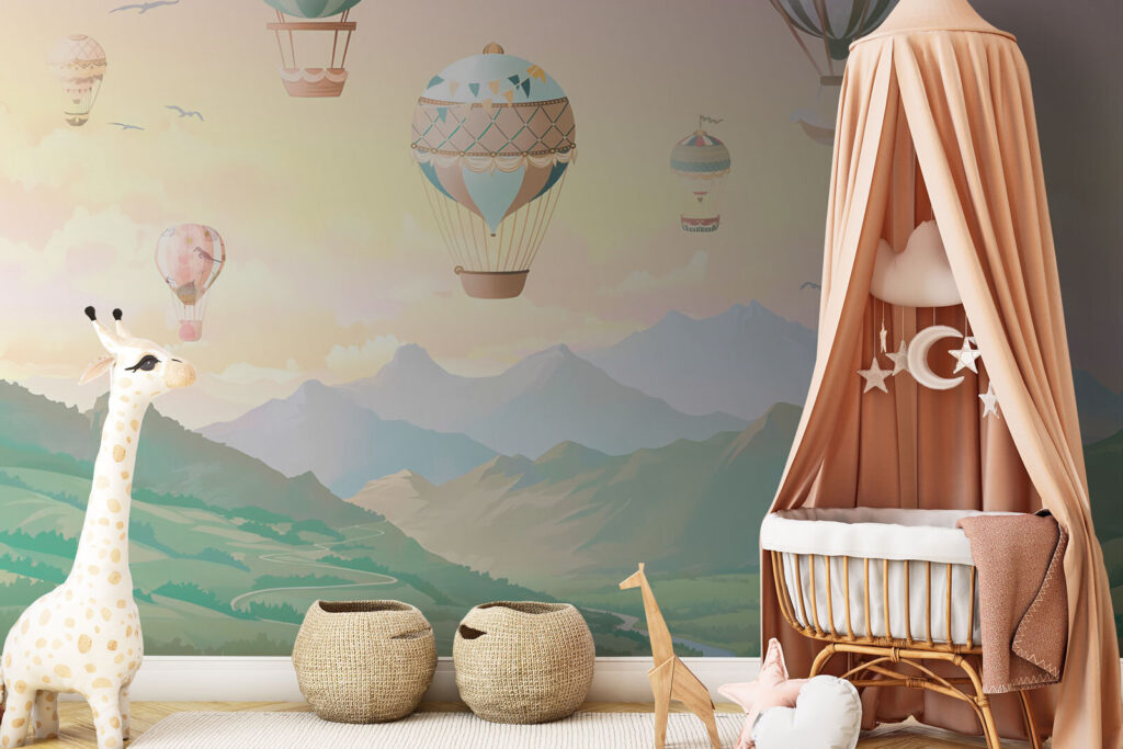 Group of hot air balloons in the sky