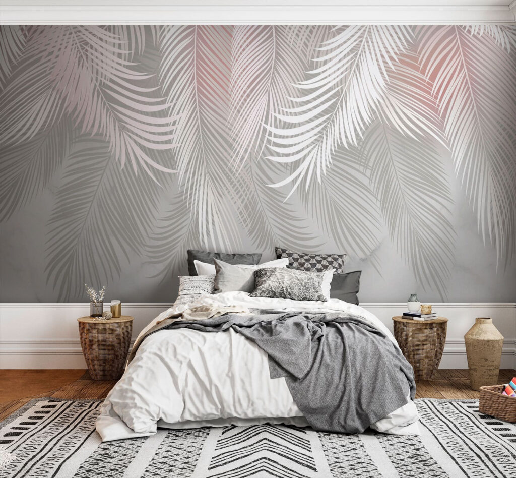 White feathers on a marble surface