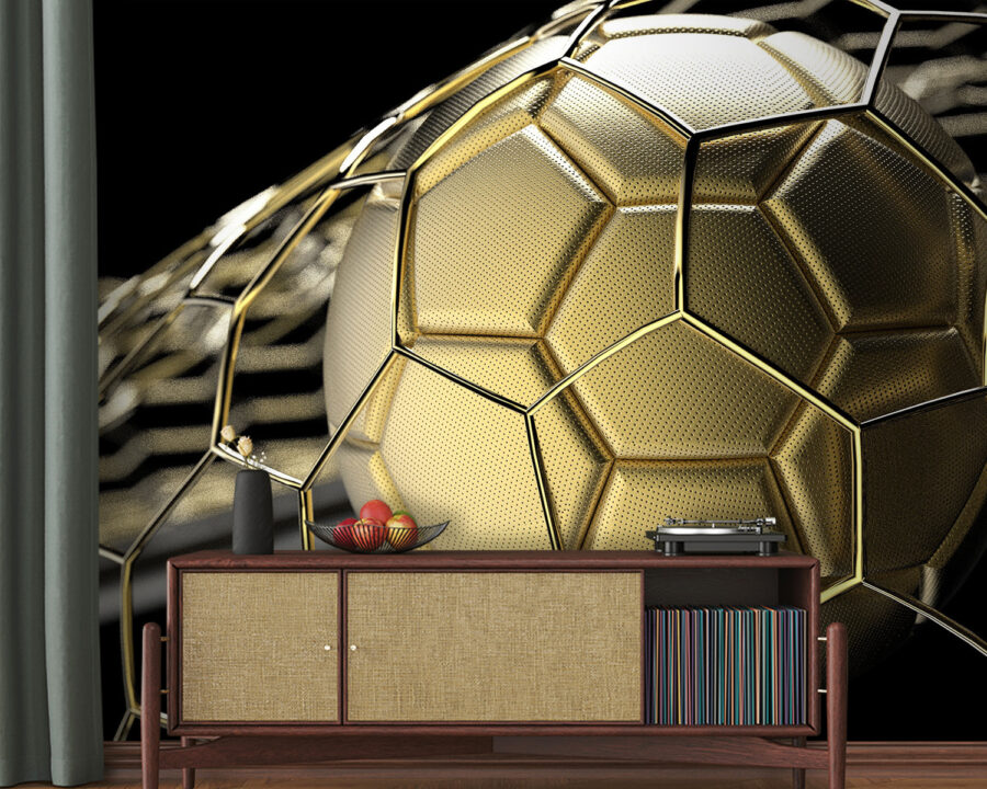 Fototapety Vystavená trblietavá futbalová lopta - Image 3