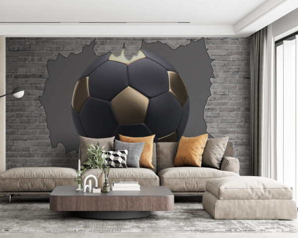 Futbalová lopta narazí do steny Futbalová lopta narazí do steny