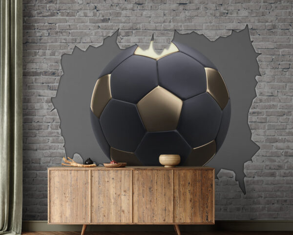 Futbalová lopta narazí do steny Futbalová lopta narazí do steny