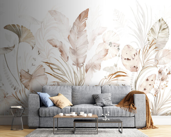 Elegantné botanické prvky v jemných odtieňoch. Elegantné botanické prvky v jemných odtieňoch.