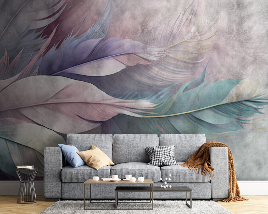 Group of feathers on a white background Group of feathers on a white background