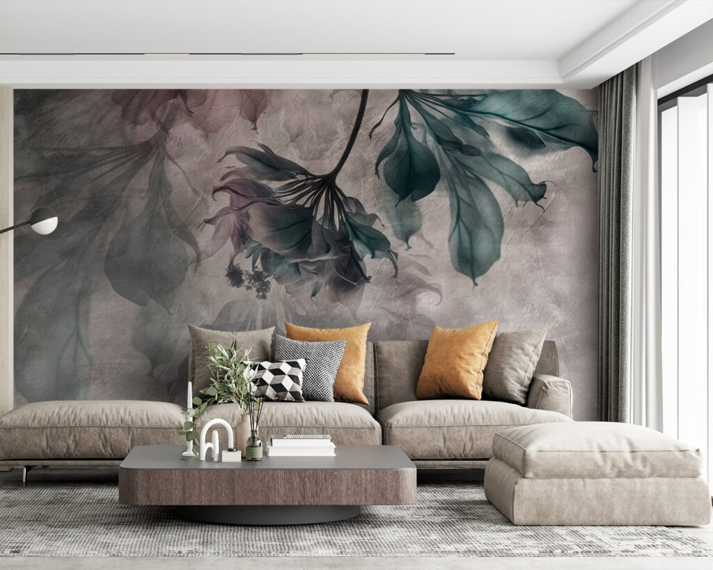 Delicate leaves in soft hues