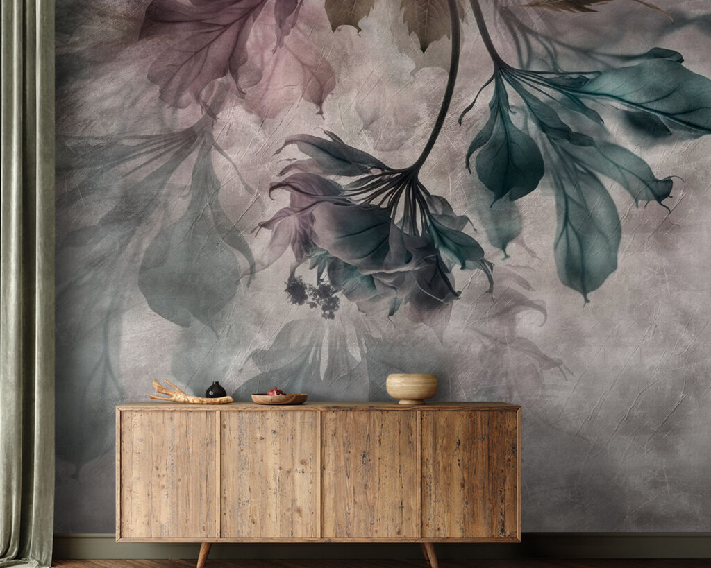 Delicate leaves in soft hues