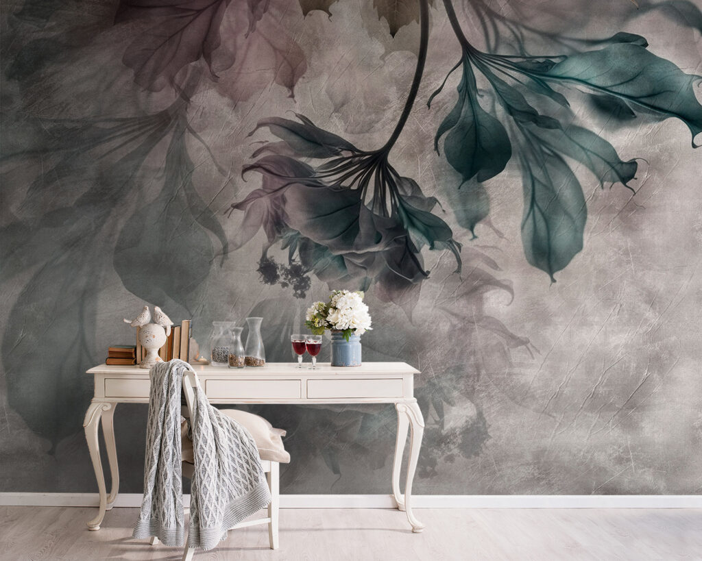 Delicate leaves in soft hues