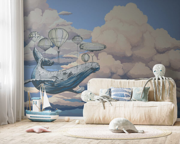 Veľryba s teplovzdušnými balónmi Veľryba s teplovzdušnými balónmi