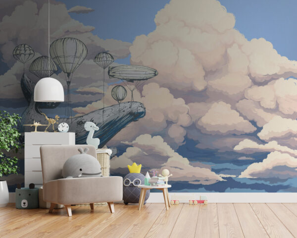 Veľryba s teplovzdušnými balónmi Veľryba s teplovzdušnými balónmi